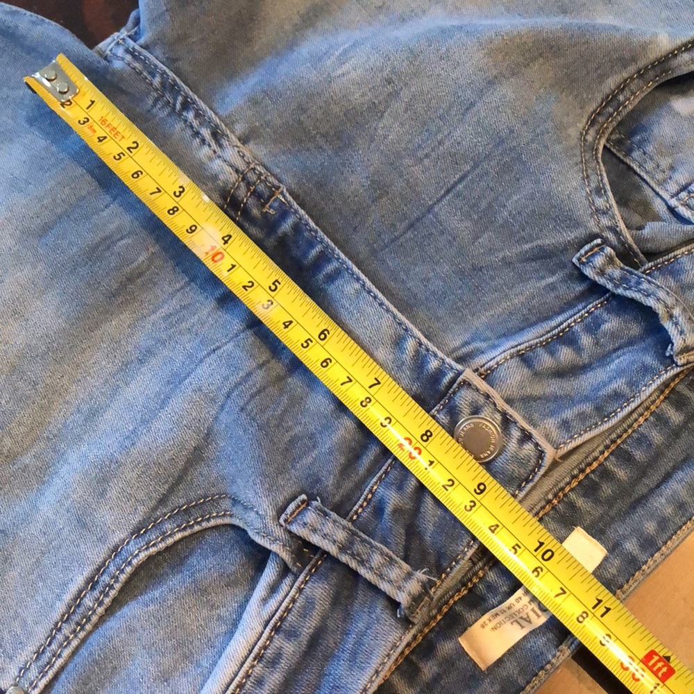 Redial faux pearl embellished fringe distressed hem 5-pocket jeans - Picture 11 of 12